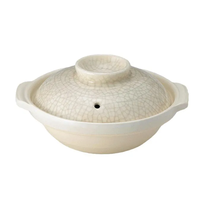 Donabe Japanese Ginpo 31cm Clay Pot Ceramic Hot Pot Casserole #10 5-6 ...